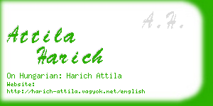 attila harich business card